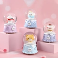 Cute cartoon character crystal balls with resin bases in blue and purple colors - 2412 Egg Party