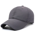 Berretto da baseball grigio scuro traspirante con fori laser per protezione solare - grigio scuro / Regolabile