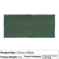 Detail view of dark green ribbed fabric headband showing size 19.5cm x 8.8cm in table - Dark Green