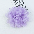 Detail of multi-layered lavender fabric chrysanthemum with delicate curled petal edges - Light Purple