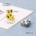 DIY Schmuckzubehör in kaufmännischem Und-Zeichen-Design in Gold und Silber mit 1,9 mm Bohrung - Et-Zeichen (Gold)