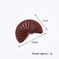 Braunes PVC Nuss Modell in Muschelform für DIY Tortendeko und Basteln 3,5cm - Braune Schokolade