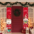 Striscioni natalizi con gnomi e scritte Merry Christmas e Happy New Year per decoro casa - Striscioni per Portico con Gnomi
