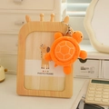 Luminous orange plush turtle keychain with white embroidery and metal clasp for bags - Orange Style (Style 28) / 10cm