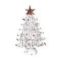 Eleganter Weihnachtsbaum aus Glas mit Goldstern-Spitze und goldenen Perlen am Zweig - Standardstil 66*42mm / Transparent Gold Nachzeichnen