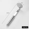 Stainless steel potato masher with ergonomic handle and 6cm mashing plate for baby food - 201 Stainless Steel Tube Handle Masher