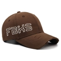 Brown vintage baseball cap featuring FBKS 3D embroidery and distressed brim details - Adjustable / Coffee