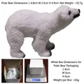 Figurine d'ours polaire mignonne en résine pour jardin avec détails d'emballage - Ours Polaire avec Boîte Blanche