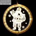 3D acrylic Santa Claus LED hanging light with warm white glow for Christmas decor - 24CM Santa Claus Style