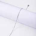 Silver stainless steel twisted rope chain necklace with secure lobster clasp and extender - 45+5cm / 1.5mm Twisted Plate Chain / Steel