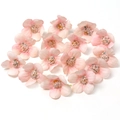 Cabezas de flores artificiales rosas para decoración de bodas y accesorios para el pelo - #24 Margarita Pequeña (Pack de 13)