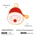 Detail view of Santa Claus pendant showing size 1.79cm and 1.0g weight specifications - Santa Claus Style B