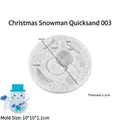 Molde de silicona de muñeco de nieve de Navidad para colgantes de resina y manualidades - Molde de Silicona / Colgante Quicksand de Muñeco de Nieve