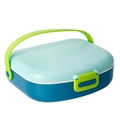 Tragbare Lunchbox für Kinder mit fünf Fächern in Blau und Grün für Schulmahlzeiten - 1300ML / Grün