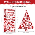 Detail der DIY Frohe Weihnachten Wandaufkleber Set mit roten PVC Festliche Aufkleber Dekor - Roter Weihnachtsbaum Set (UV24Y12623T_R) / 60x30cm