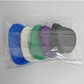 Five-pack set of sensory silicone fidget worry stones in blue white green purple and black - OPP Bag (Style B)