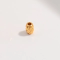 Goldene S925 Silber Oliven-Perle mit Rauten-Schliff-Muster für Schmuckherstellung - Kleines Rautenmuster Gold(2.5*3.5mm)