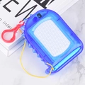 Mini dinosaur magnetic drawing board in transparent blue with red clip and blue stylus pen - Dinosaur Transparent Blue Board