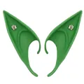 Cosplay elf ears in green with sparkling rhinestone detail for Halloween costumes - 12CM OPP Bag / Green With White Gem