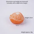 Miniatura di arancia sbucciata realistica in arancione con trama della polpa dettagliata - 4cm Arancia al Miele Sbucciata Piccola (Scuro)
