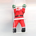 Père Noël de 50cm grimpant sur une échelle de corde pour décoration de sapin de Noël - Style Échelle Une Personne / 50cm