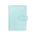 Minimalist A6 A5 mint green PU leather notebook cover with stitching and buckle - Light Blue (Cover Only)