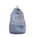 Zaino Harajuku celeste ad alta capacità con design a tasche multiple per studenti - Blu