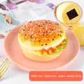 Realistic artificial burger fridge magnet, 9cm width, with magnetic base and sesame seeds - Sesame Style / Fridge Magnet Style