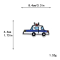 Toppa ricamata auto della polizia per riparazione vestiti DIY, 8,4cm x 4,4cm - Stile-GZ-2588
