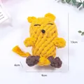 Handwoven cotton rope dog chew toy in yellow cartoon bear design for pet dental care - Cartoon Rabbit