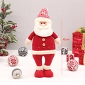 Babbo Natale in peluche da 45cm con abito in maglia rossa e cappello a tema fiocchi di neve - Babbo Natale in Maglia Rossa e Bianca in Piedi (45cm)