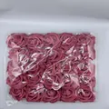 Pack of 25 deep pink PE foam artificial roses for wedding decoration and DIY bridal bouquets - Rose Leaves (25pcs) / Burgundy