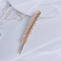 Barrette à fleurs en perles faites à la main en cristal ambre champagne pour femme - Rose