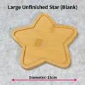 Star-shaped bamboo wooden coaster tray for DIY crafts, 15cm diameter natural finish - Large Star Shape Tray (15cm)