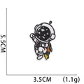 Close-up of astronaut embroidery patch with dimensions 5.5cm x 3.5cm and 1.1g weight - No. 8-Astronaut Profile
