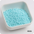3mm light blue glass seed beads KK26 in a white ceramic bowl for DIY jewelry making - KK26 Mint Blue