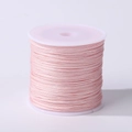 Pink 0.8mm nylon cord for jewelry DIY, neatly wound on a spool for crafting - Light Pink