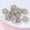 Light gray 19mm acrylic flower charms for DIY jewelry and handmade hair accessories - Translucent Grey