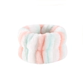 Polsini assorbenti in flanella per il lavaggio del viso nei colori macaron a strisce - Polsino a Righe a Tre Colori