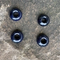 Dunkelblaue Rosenquarz-Abakus-Perlen mit Glitzereffekt für DIY-Schmuckherstellung - Blauer Sandstein