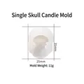 DIY skull shaped silicone candle mold for Halloween crafts 35mm height 11g weight - Single Skull Silicone Mold