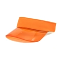 Seitenansicht des orangefarbenen Sonnenvisiers mit transparentem PVC-Schirm - M(56-58cm) / Orange