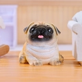 Chinese style pug dog figurine ornament for desktop luck and home New Year decoration - A182-04 Pug