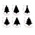 Lot de papier à gratter sapin de Noël avec dimensions détaillées pour bricolage enfant - Style 11