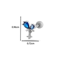 Blue butterfly cartilage earring in silver finish measuring 0.96cm by 0.72cm - Blue Butterfly (HSPJ0102) / Silver #6