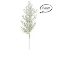 Artificial green pine branch with dense snow foam coating for Christmas DIY decor - Green-Foam