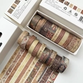 Vintage Washi Tape Set mit 10 Rollen mit retro-britischen Mustern und Briefmarken-Designs - ✾✾ Retro ✾✾