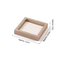 Brown kraft paper jewelry display base tray, size approx. 11x11cm for rings and earrings - Small Flat Tray (White & Champagne)