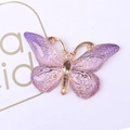 DIY purple gradient butterfly charm with gold metal frame for earring and jewelry making - 9 Purple