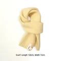 Écharpe tricotée beige pour enfants, tour de cou chaud en laine, taille 120cm x 15cm - Poche zippée